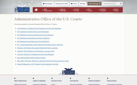 Administrative Office of the US Courts - USCourts.gov