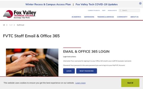 FVTC Staff Email | Fox Valley Technical College