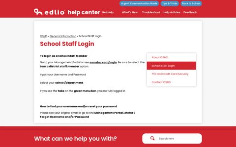 School Staff Login – General Information – Edlio Help Center