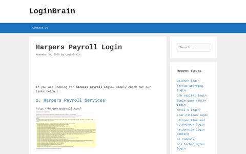 harpers payroll login - LoginBrain