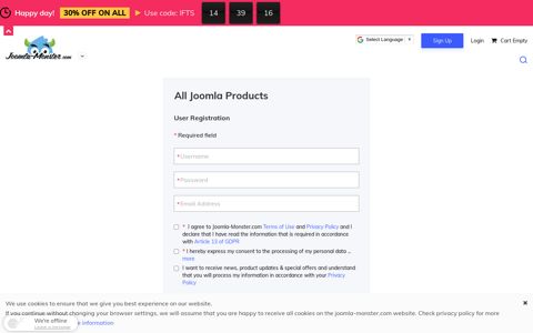 Signup & Get Joomla Templates & Extensions - Joomla-Monster