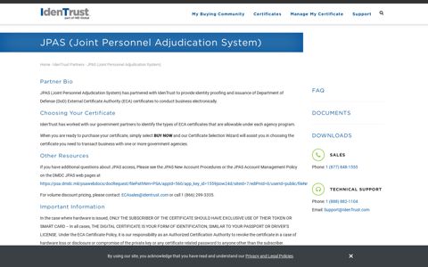 JPAS (Joint Personnel Adjudication System) | IdenTrust
