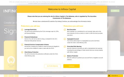 Apply to open live account and start trading | INFINOX
