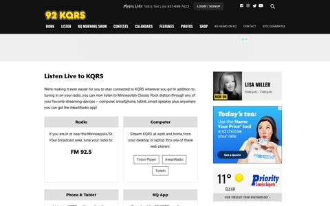 Listen Live to KQRS | 92KQRS.com | KQRS-FM