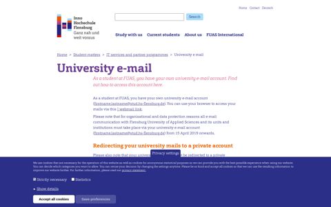 University e-mail | Flensburg University of Applied Sciences