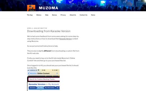 Downloading from Karaoke Version – Muzoma