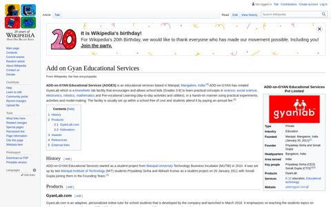 Add on Gyan Educational Services - Wikipedia