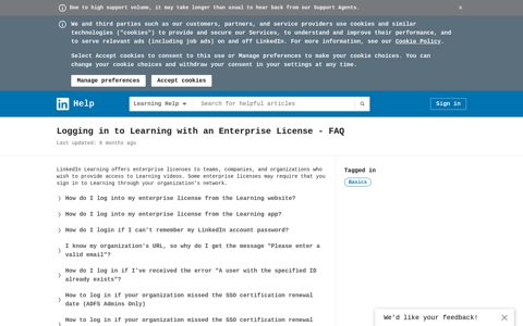 Logging in to Learning with an Enterprise License ... - LinkedIn