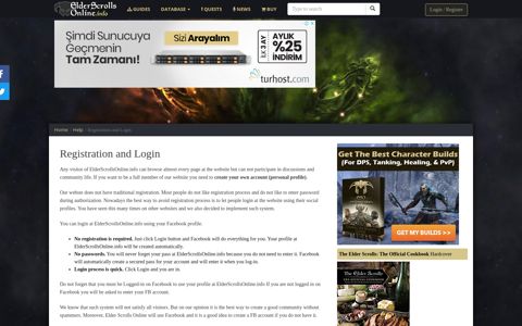 Registration and Login - Elder Scrolls Online (ESO)