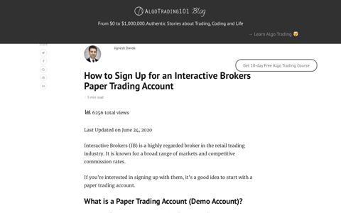How to Sign Up for an Interactive Brokers Paper Trading ...