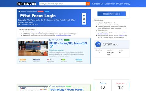 Pfisd Focus Login - Logins-DB