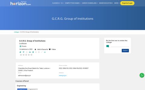 G.C.R.G. Group of Institutions - Manorama Horizon