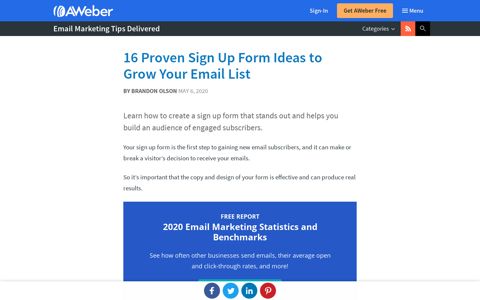 16 Proven Sign Up Form Ideas to Grow Your Email List ...