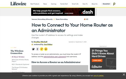 How to Connect to Your Home Router as an Administrator