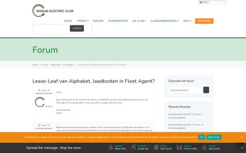 Lease-Leaf van Alphabet, laadkosten in Fleet Agent? - NEC ...