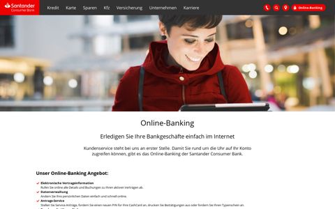 Online-Banking | Santander Consumer Bank Österreich