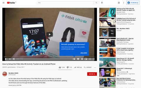 How to Setup the Fitbit Alta HR Activity Tracker on ... - YouTube