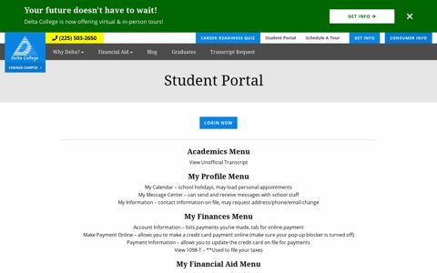 Student Portal - Delta College