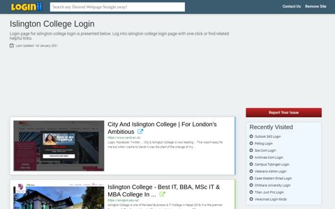 Islington College Login - Loginii.com