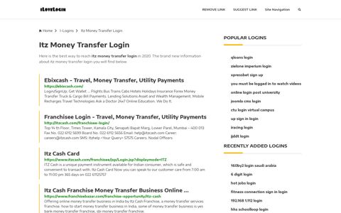 Itz Money Transfer Login ❤️ One Click Access - iLoveLogin