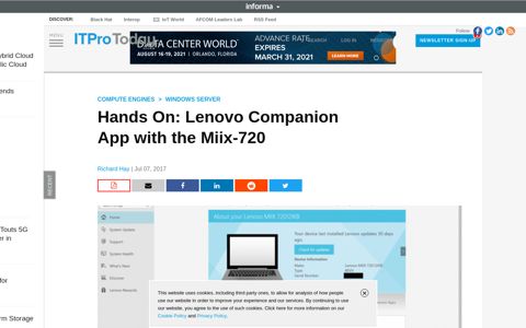 Hands On: Lenovo Companion App with the Miix-720 | IT Pro