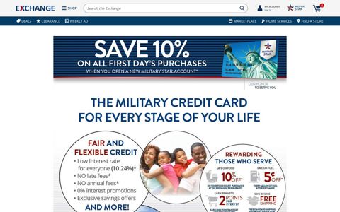 Exchange Credit Program - Military Star | Shop the Exchange