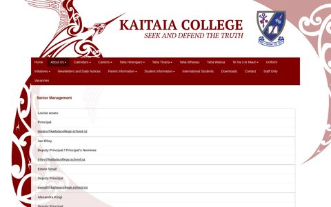 Kaitaia College - Our Staff - Sporty.co.nz