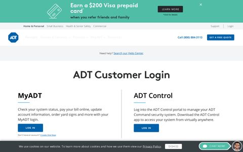 ADT® Customer Login: Manage Your Active ADT Account
