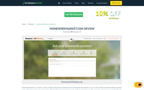 HomeworkMarket.com Review - prices, discounts, promo ...