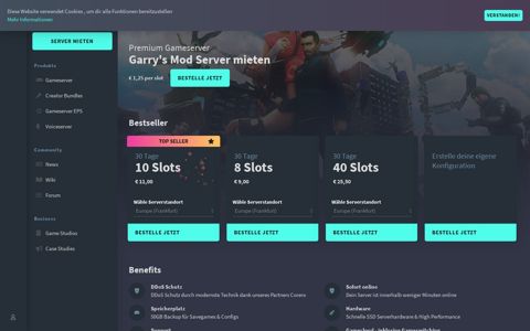 Garry's Mod Server mieten - gportal