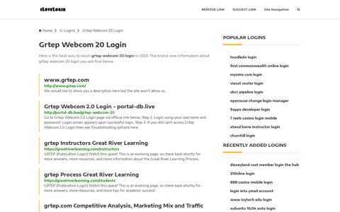 Grtep Webcom 20 Login ❤️ One Click Access