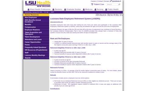 Louisiana State Employees Retirement System (LASERS)