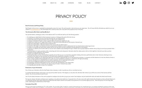 PRIVACY POLICY | foodpeople