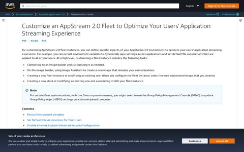 Customize an AppStream 2.0 Fleet to Optimize Your Users ...
