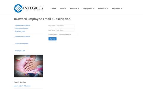 Broward Employee Email Subscription | Integrity Health Services