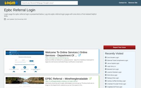 Epbc Referral Login - Loginii.com