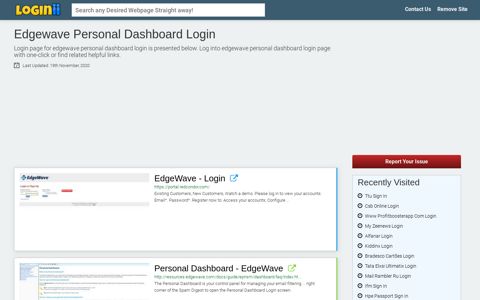 Edgewave Personal Dashboard Login - Loginii.com