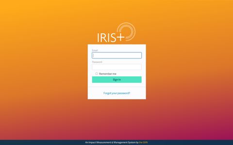 Sign In | IRIS+ System - Global Impact Investing Network
