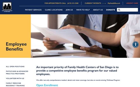 Employee Benefits | Family Health Centers of San Diego