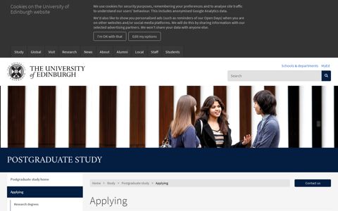 Applying | The University of Edinburgh