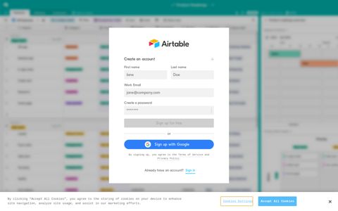 Sign up - Airtable