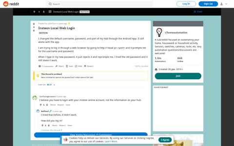 Insteon Local Web Login : homeautomation - Reddit