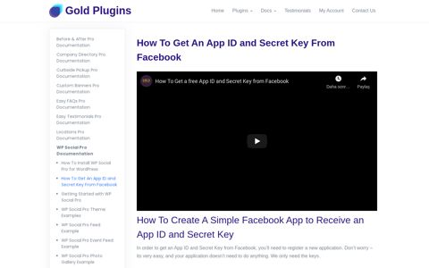 How To Get An App ID and Secret Key From Facebook | Gold ...