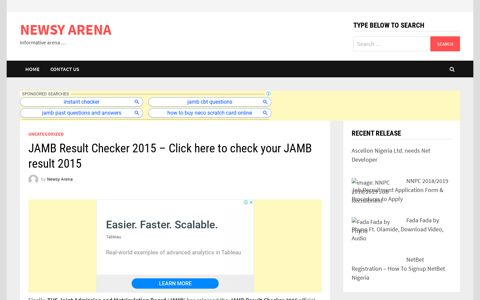 JAMB Result Checker 2015 - Check and print your JAMB CBT ...
