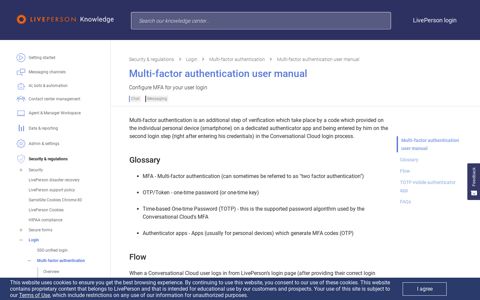 Multi-factor authentication user manual | LivePerson ...
