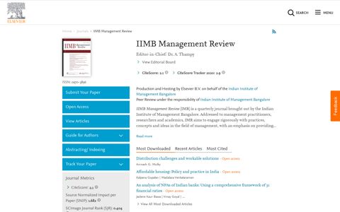 IIMB Management Review - Journal - Elsevier