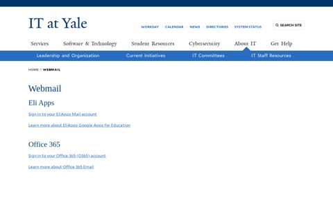 Webmail | IT at Yale