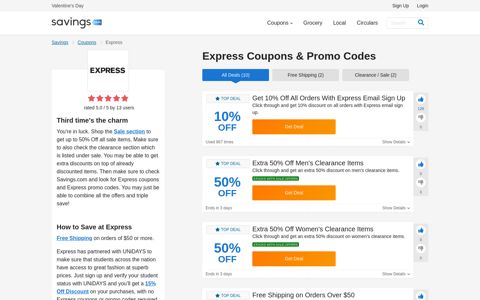 70% Off Express Coupons, Promo Codes & Deals 2020 ...
