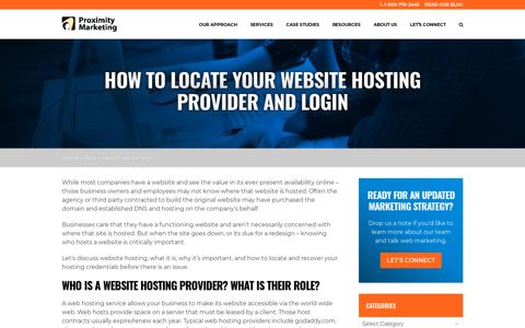 How to locate your website hosting provider and login
