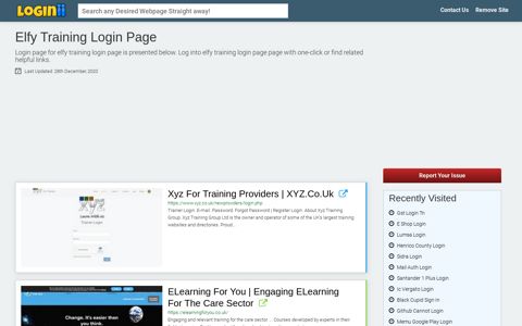 Elfy Training Login Page - Loginii.com